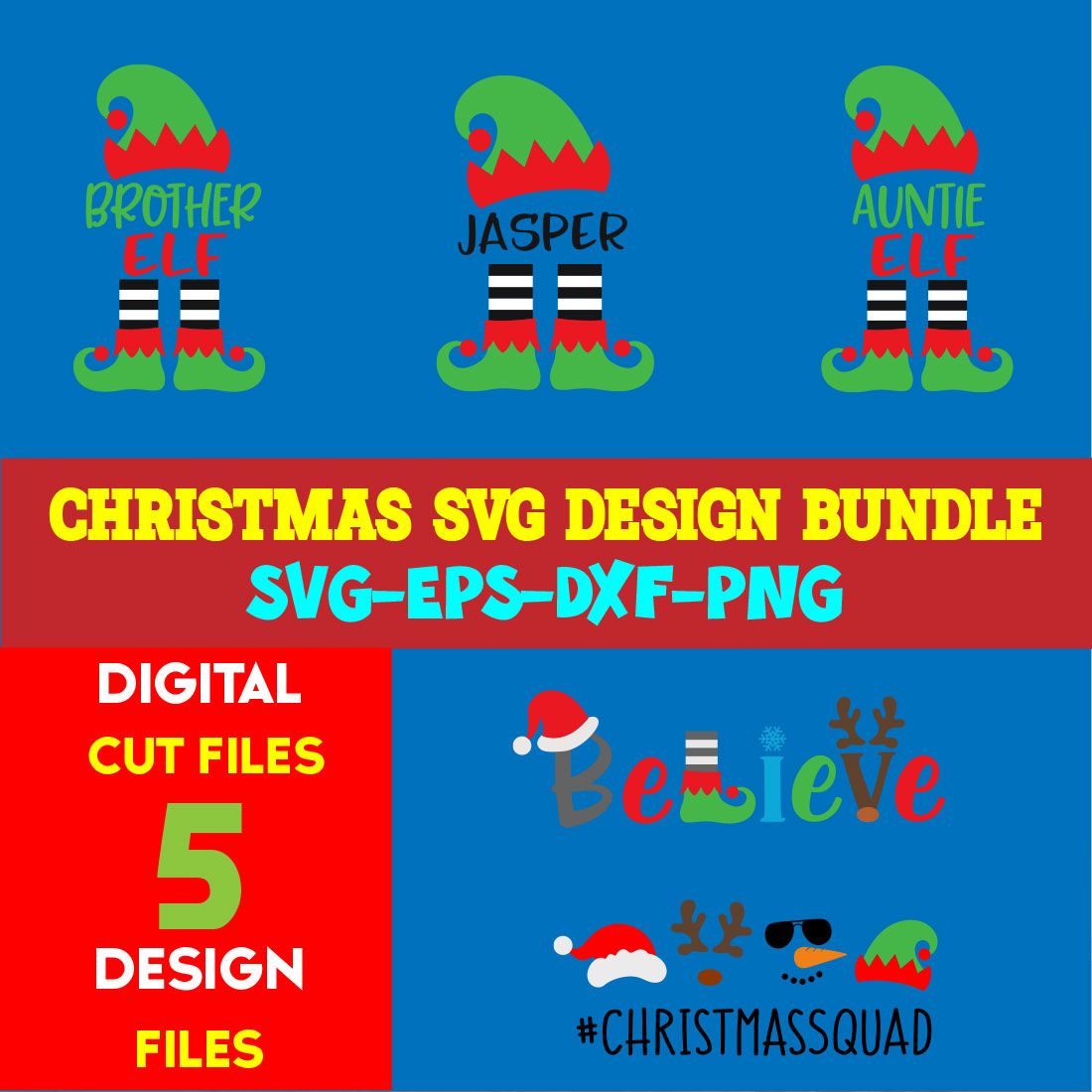 Christmas T-shirt Design SVG Bundle Free Volume-56 cover image.