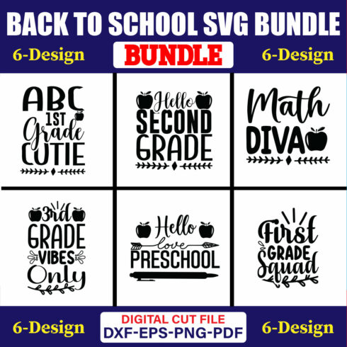Back To School SVG T-shirt Design Bundle Vol-31 cover image.