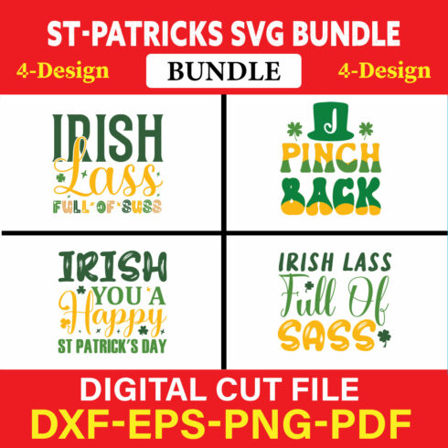 St Patrick's T-shirt Design Bundle Vol-12 cover image.
