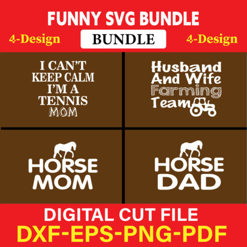 Funny SVG T-shirt Design Bundle Vol-24 cover image.