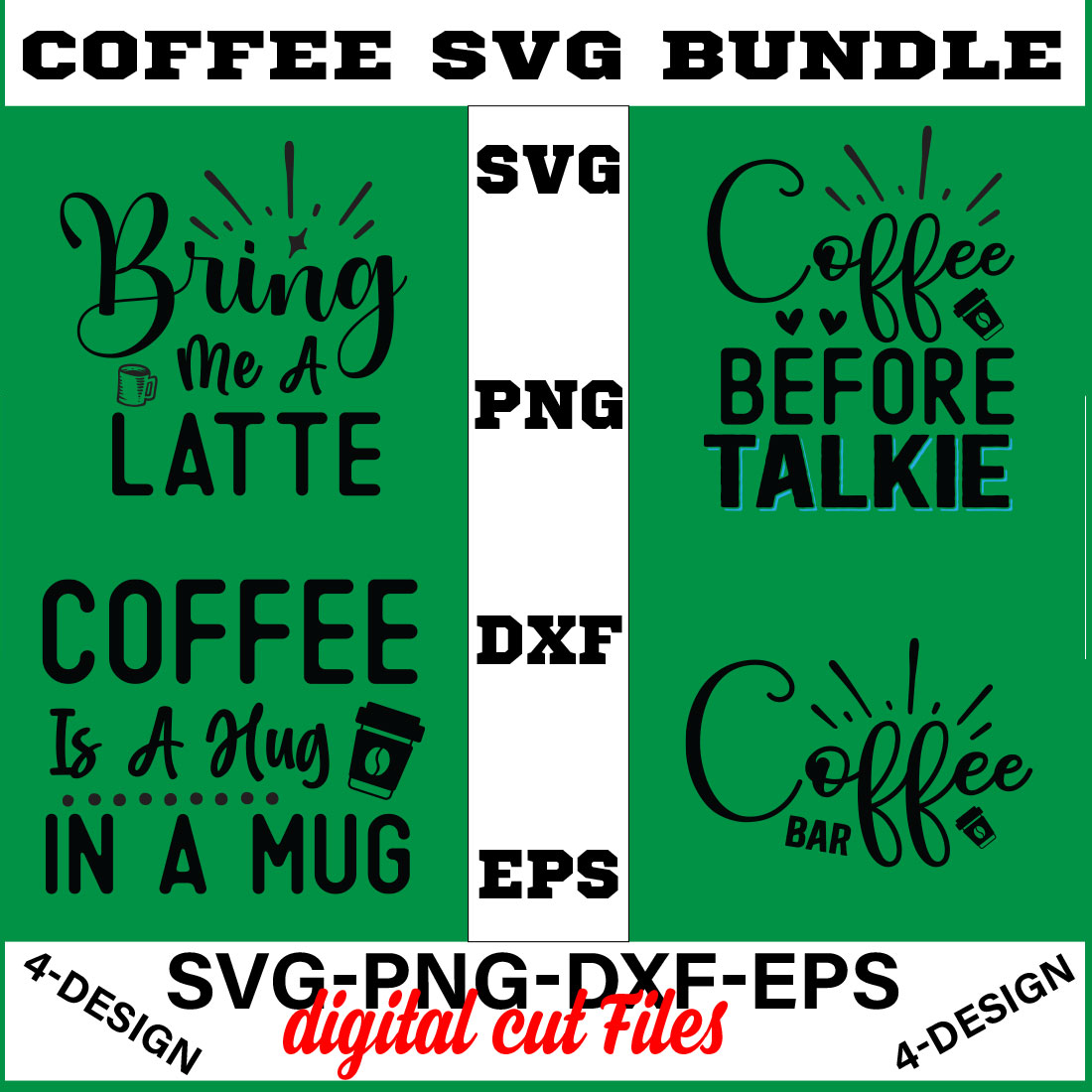 Coffee SVG Bundle, Funny Coffee SVG, Coffee Quote Svg, Caffeine Queen, Coffee Lovers, Coffee Obsessed Volume-05 cover image.