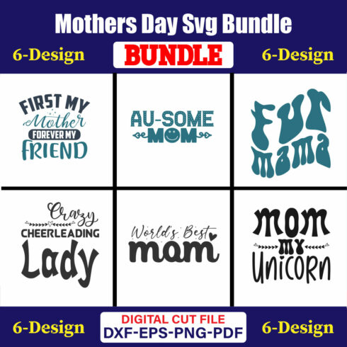 Mothers Day SVG Bundle, Mom life svg, Mama svg, Funny Mom Svg, Blessed mama svg, Mom of boys girls svg-Vol-98 cover image.