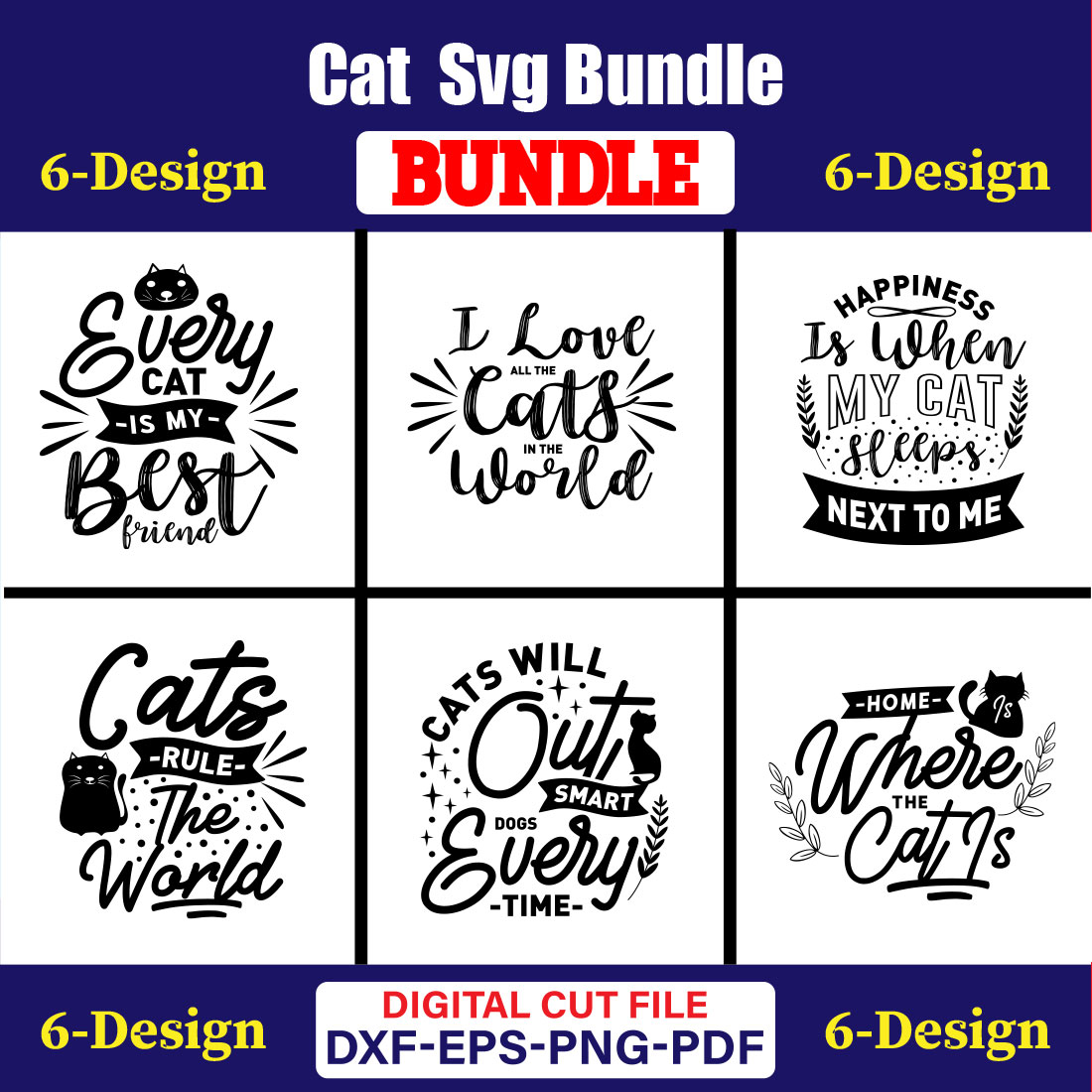 Cat T-shirt Design Bundle Vol-13 cover image.