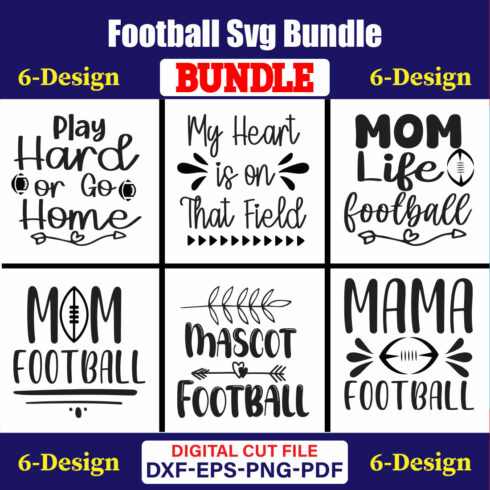 Football T-shirt Design Bundle Vol-01 cover image.