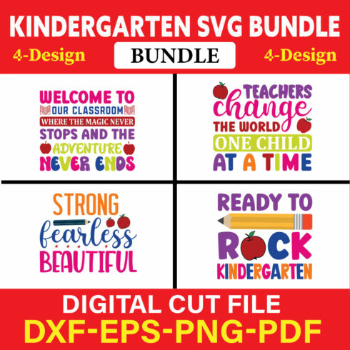 Kindergarten T-shirt Design Bundle Vol-5 cover image.