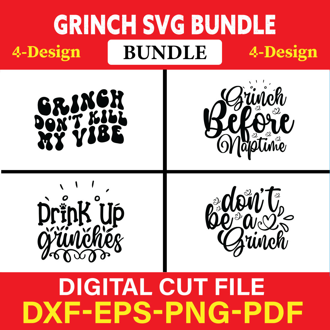 Grinch T-shirt Design Bundle Vol-1 cover image.