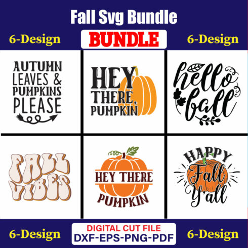 Fall SVG T-shirt Design Bundle Vol-03 cover image.