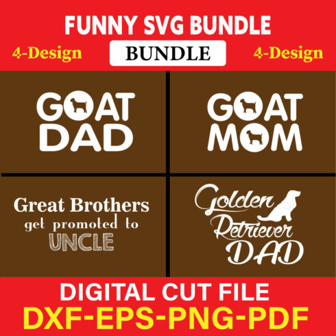 Funny SVG T-shirt Design Bundle Vol-23 cover image.