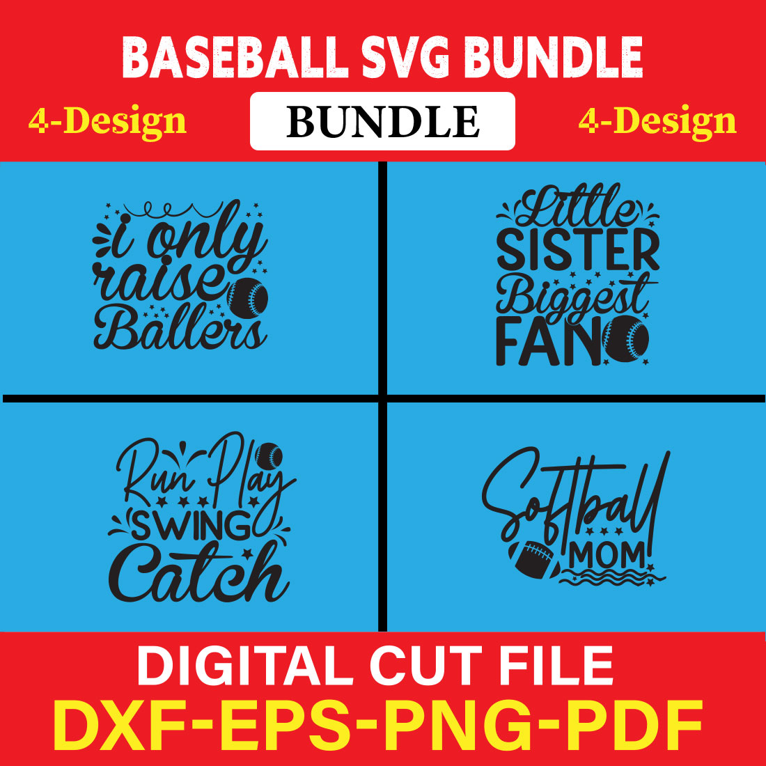 Baseball T-shirt Design Bundle Vol-5 cover image.