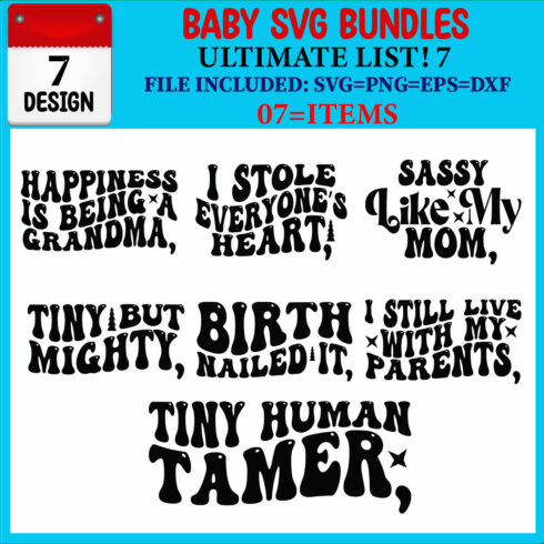 Baby SVG 07 T-shirt Design Bundle cover image.