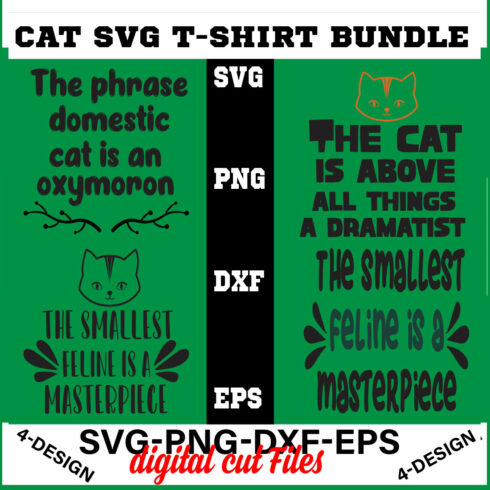 Cat SVG T-shirt Design BundleVolume-01 cover image.