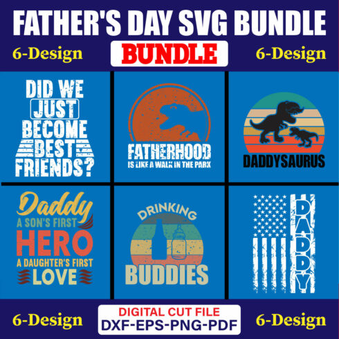 Father's Day SVG T-shirt Design Bundle Vol-24 cover image.