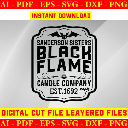 Sanderson Sisters Black Flame Candle Company Est1692 cover image.
