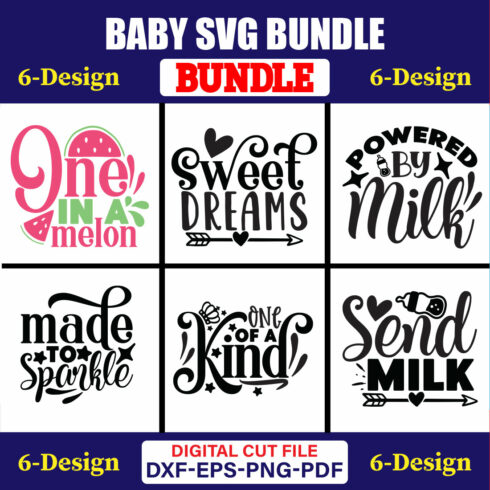 Baby SVG T-shirt Design Bundle Vol-26 cover image.