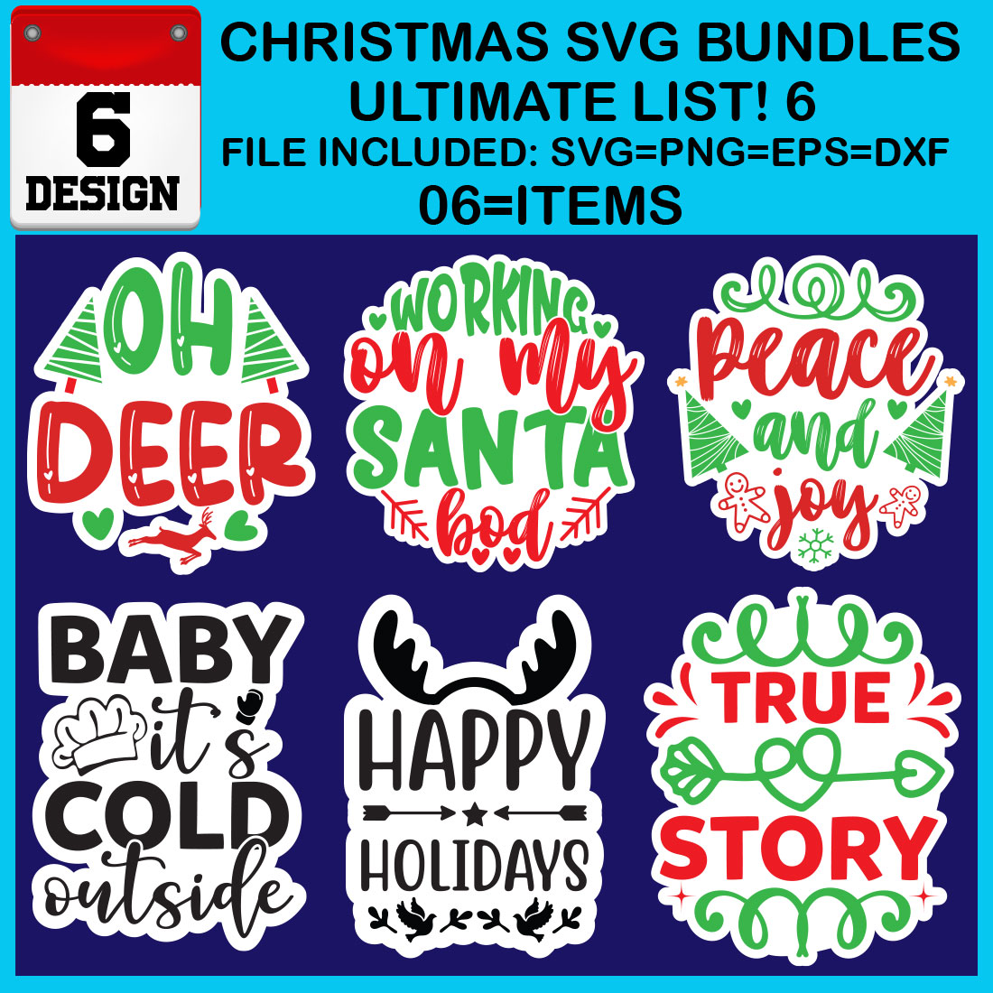 Ultimate List! 6 Christmas SVG Free Bundles cover image.