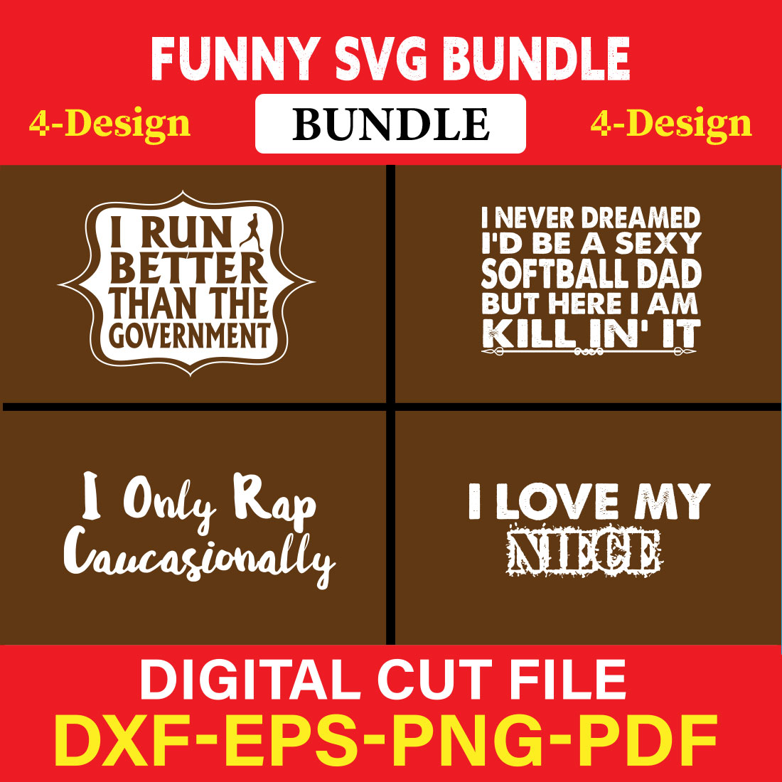 Funny SVG T-shirt Design Bundle Vol-40 cover image.