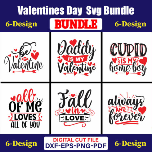 Valentines Day T-shirt Design Bundle Vol-45 cover image.