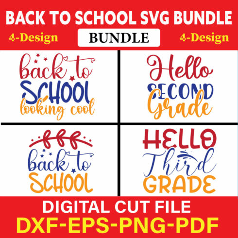 Back To School T-shirt Design Bundle Vol-21 cover image.