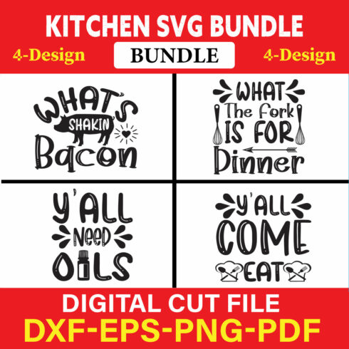 Kitchen T-shirt Design Bundle Vol-25 cover image.