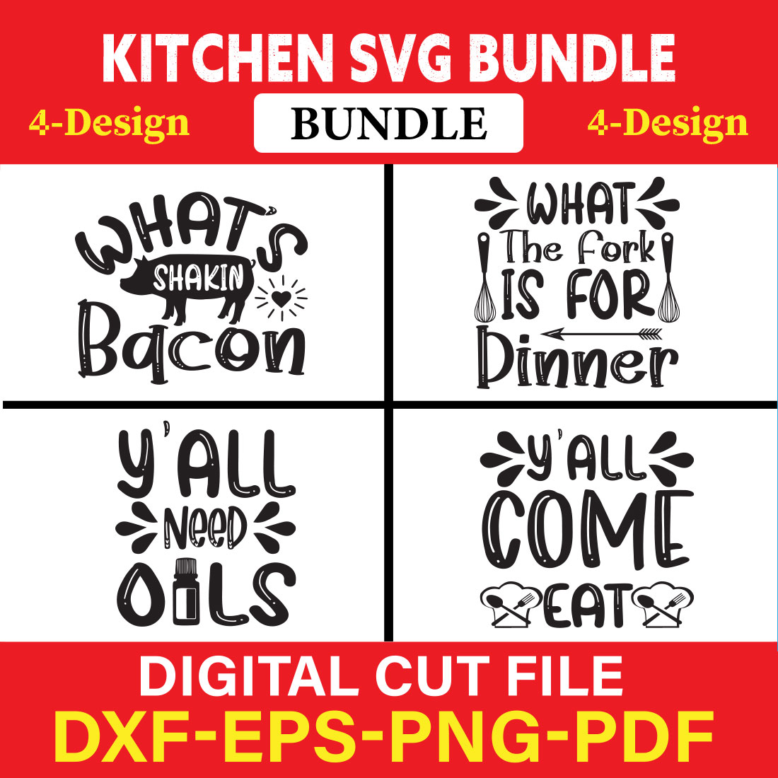 Kitchen T-shirt Design Bundle Vol-25 cover image.