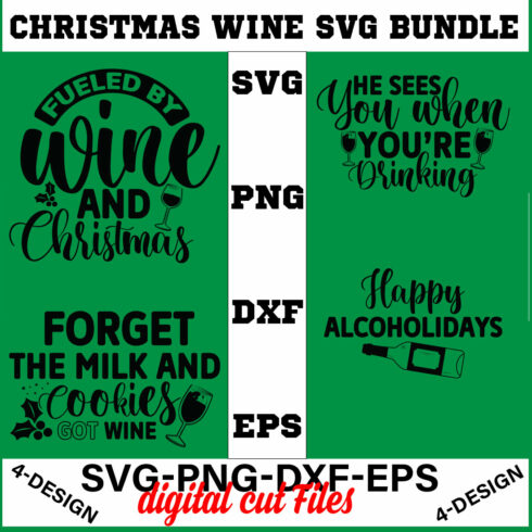 Christmas SVG Bundle Funny Christmas SVG Cut File Cricut Clip art Commercial Use Holiday SVG Christmas Sayings Quotes Winter Volume-18 cover image.