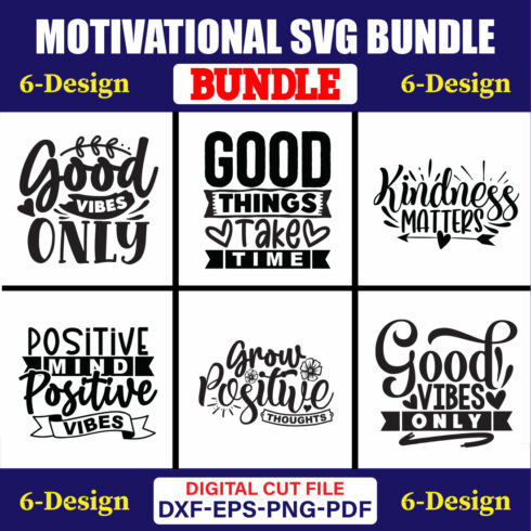 Motivational SVG T-shirt Design Bundle Vol-13 cover image.