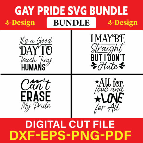 Gay Pride T-shirt Design Bundle Vol-5 cover image.