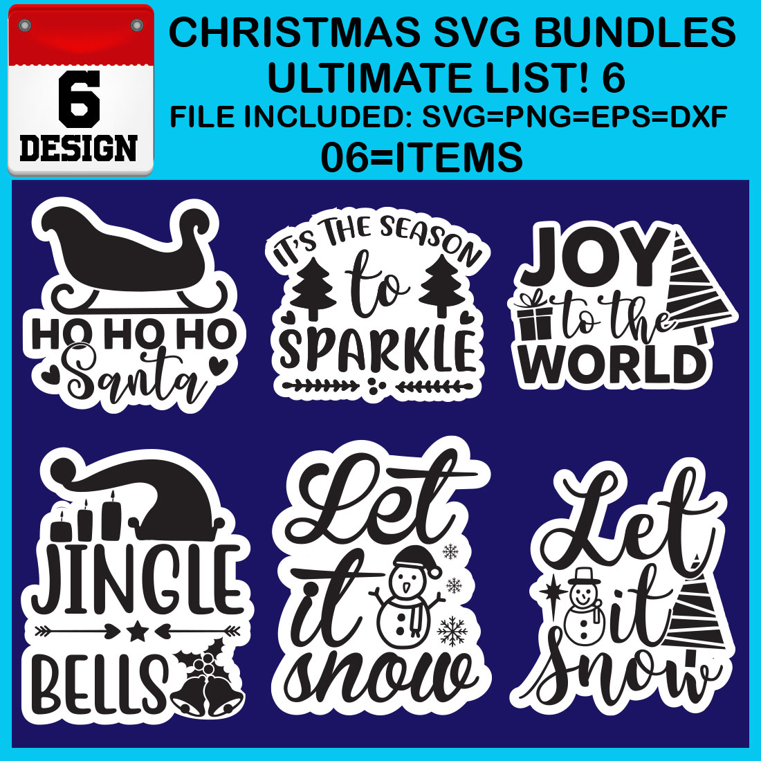 Ultimate List! 6 Christmas SVG Free Bundles cover image.