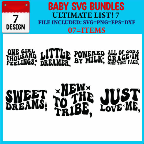 Baby SVG 07 T-shirt Design Bundle cover image.