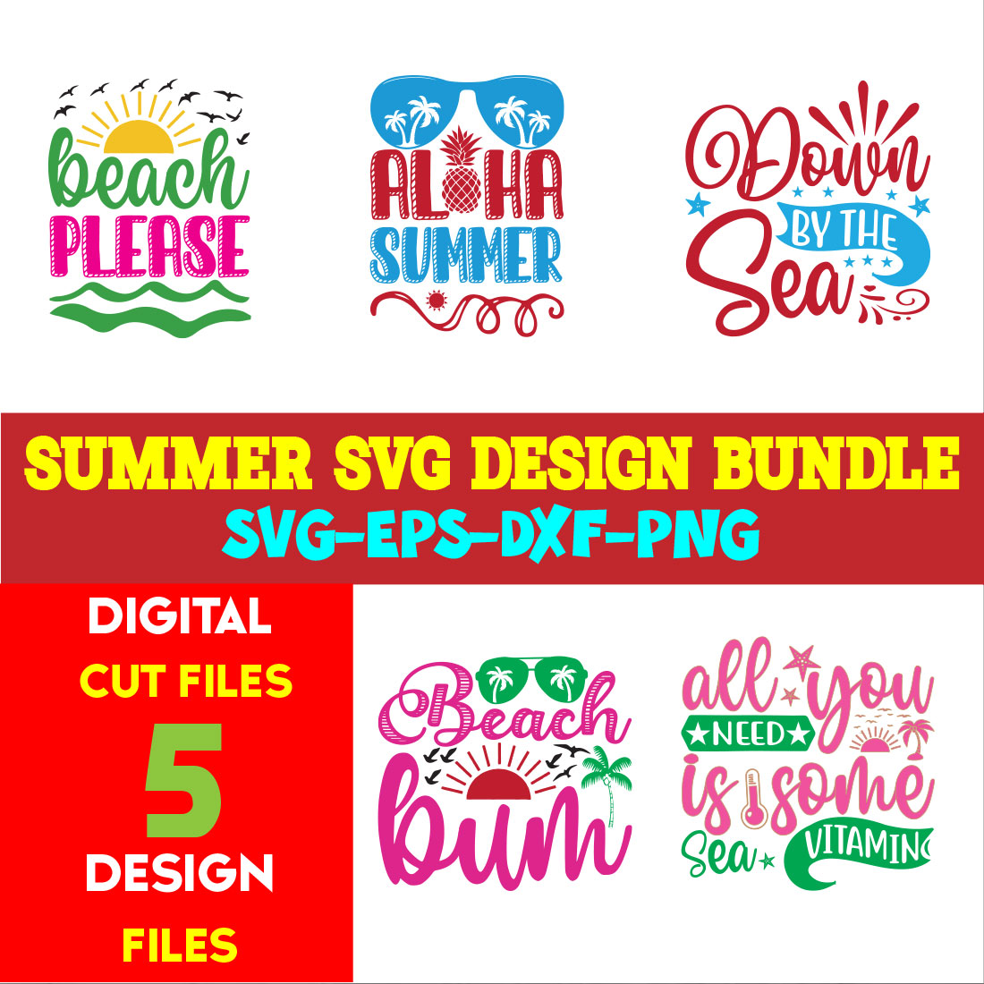 Summer T-shirt Design Bundle Volume -04 cover image.