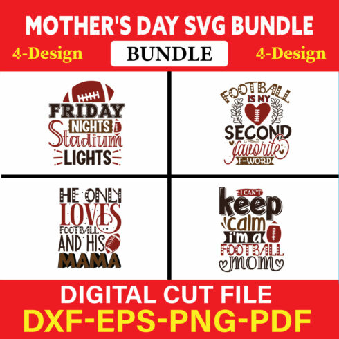 Mother's Day SVG T-shirt Design Bundle Vol-04 cover image.