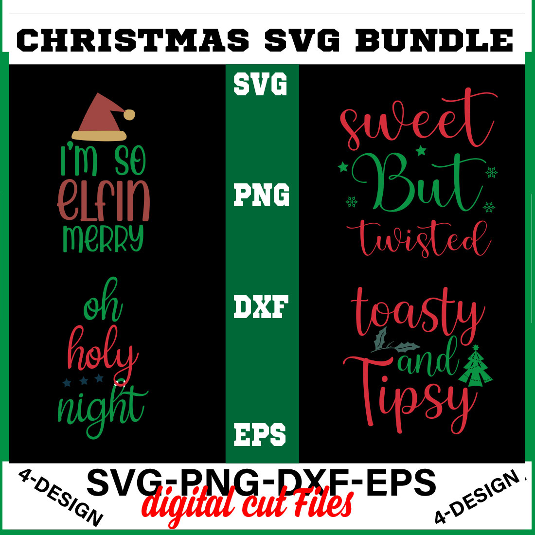 Christmas SVG Bundle Funny Christmas SVG Cut File Cricut Clip art Commercial Use Holiday SVG Christmas Sayings Quotes Winter Volume-02 cover image.