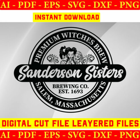 Premium Witches Brew Sanderson Sisters Brewing Co Est 1693 Salem, Massachusetts cover image.