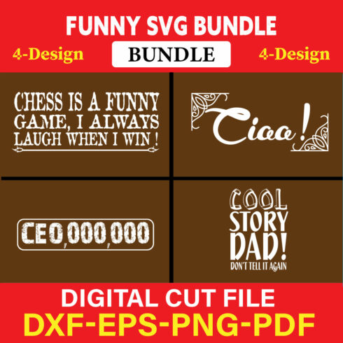 Funny SVG T-shirt Design Bundle Vol-35 cover image.