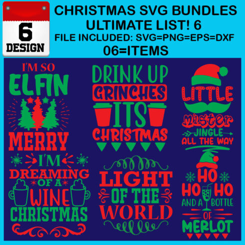 Ultimate List! 6 Christmas SVG Free Bundles cover image.