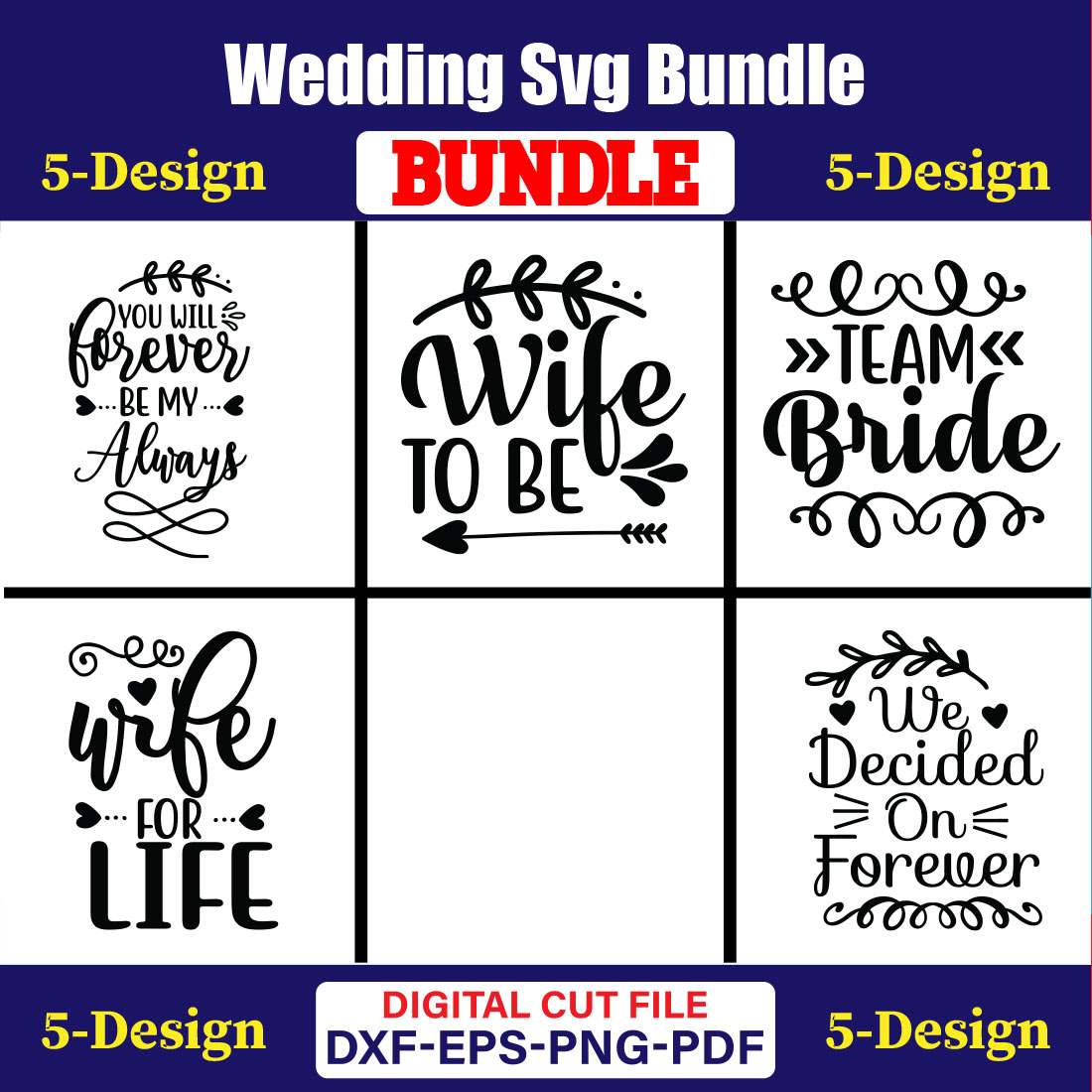 Wedding T-shirt Design Bundle volume -10 cover image.