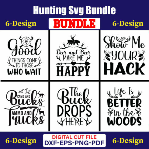 Hunting T-shirt Design Bundle Vol-5 cover image.