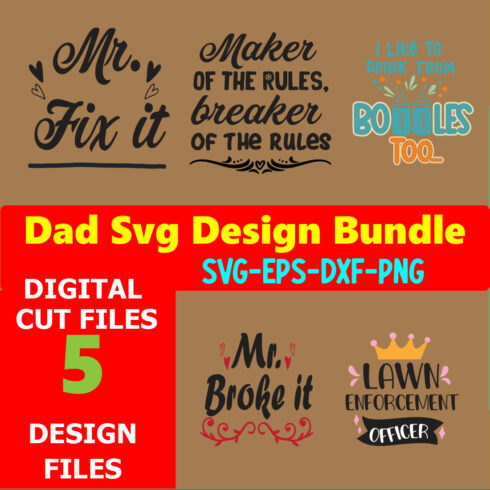 Dad T-shirt Design SVG Bundle Volume-07 cover image.