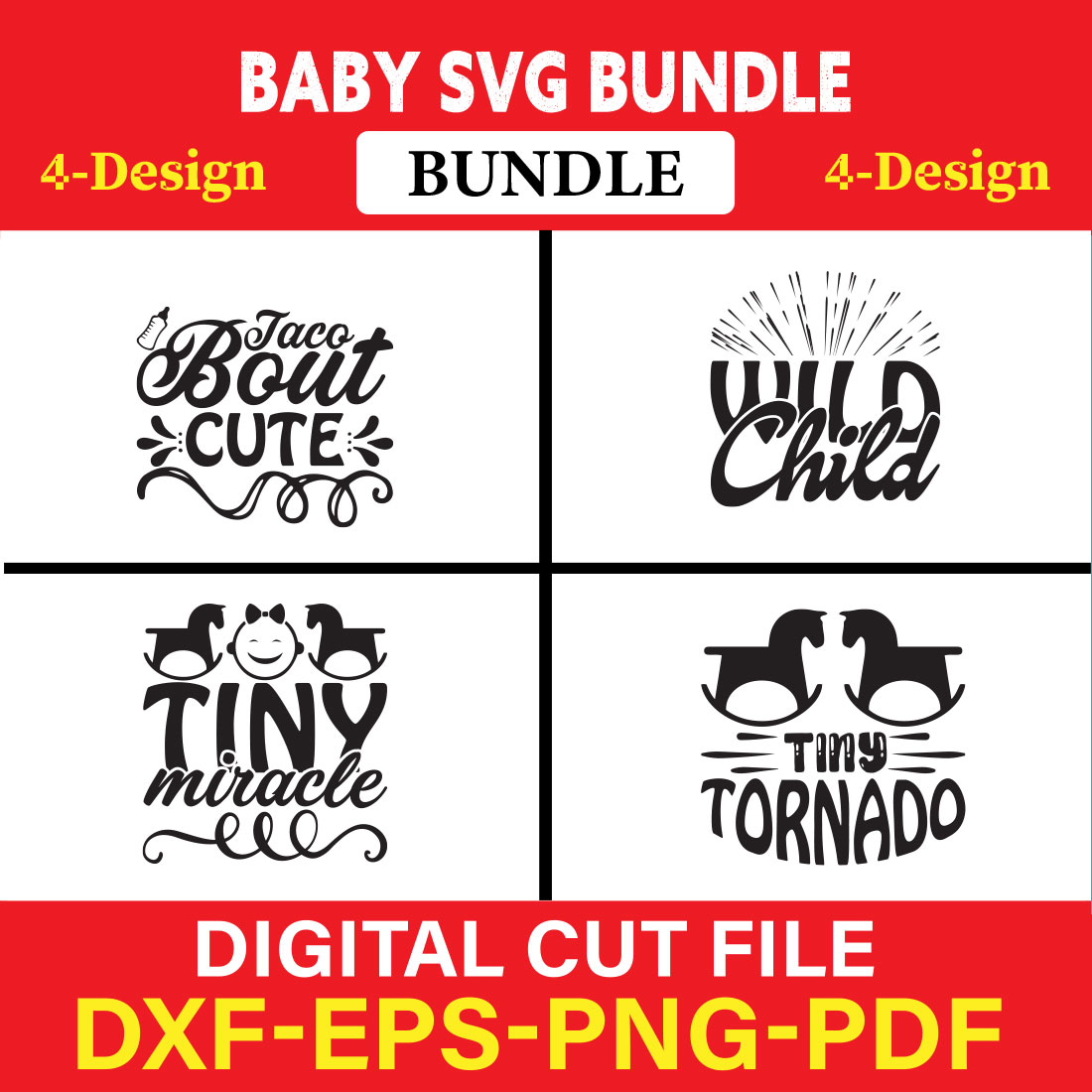 Baby SVG T-shirt Design Bundle Vol-11 cover image.