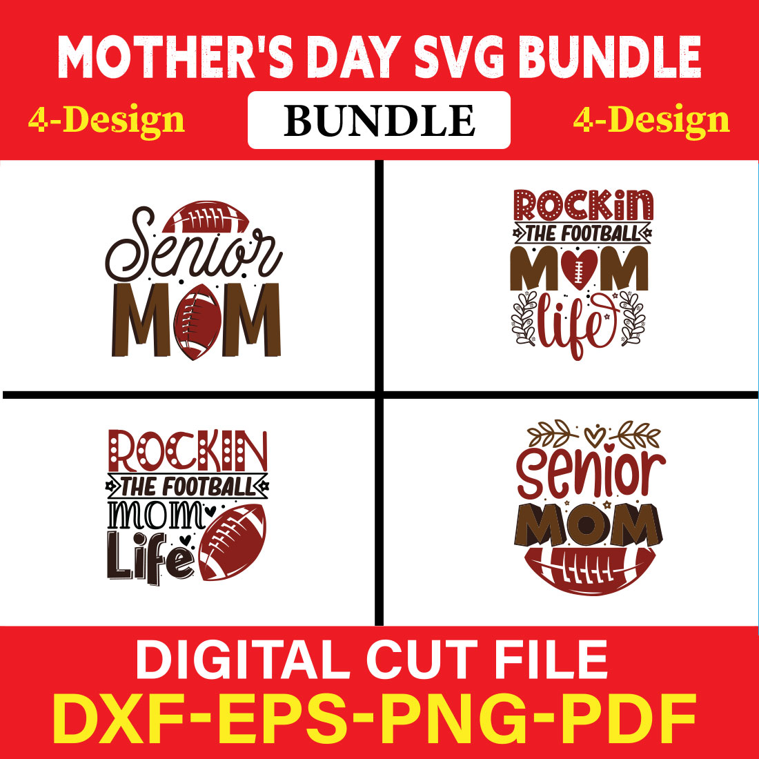 Mother's Day SVG T-shirt Design Bundle Vol-08 cover image.