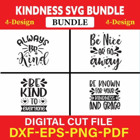 Kindness T-shirt Design Bundle Vol-1 cover image.