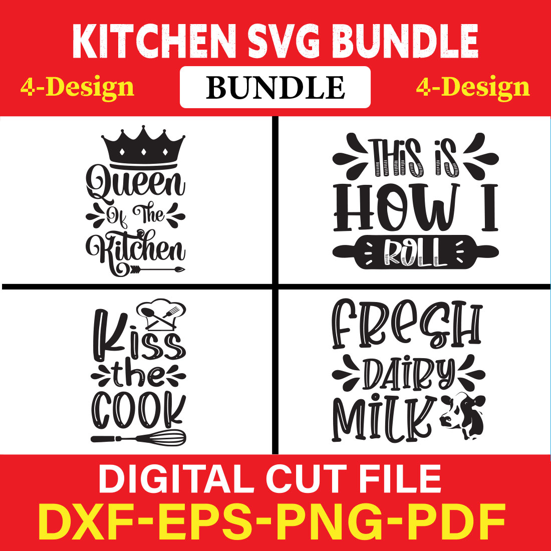 Kitchen T-shirt Design Bundle Vol-28 cover image.