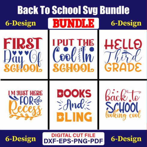 Back To School T-shirt Design Bundle Vol-41 cover image.