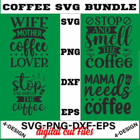 Coffee SVG Bundle, Funny Coffee SVG, Coffee Quote Svg, Caffeine Queen, Coffee Lovers, Coffee Obsessed Volume-04 cover image.