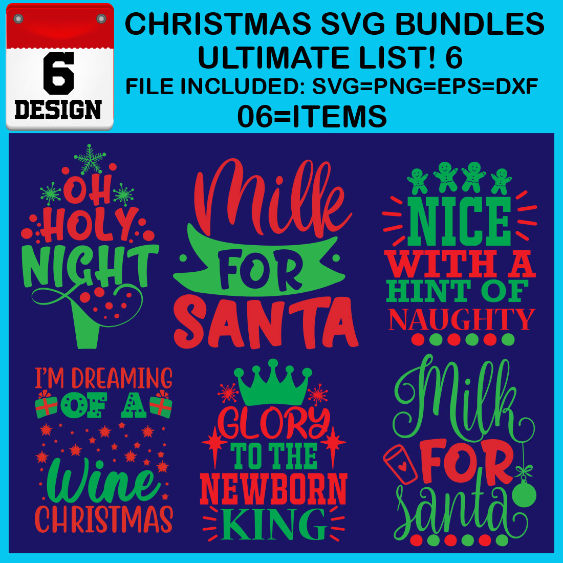 Ultimate List! 6 Christmas SVG Free Bundles cover image.