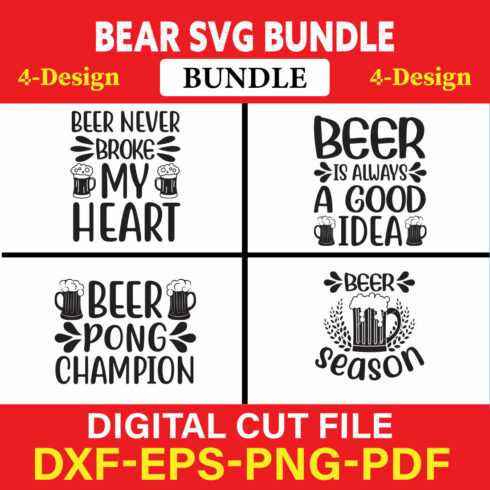 Bear T-shirt Design Bundle Vol-1 cover image.