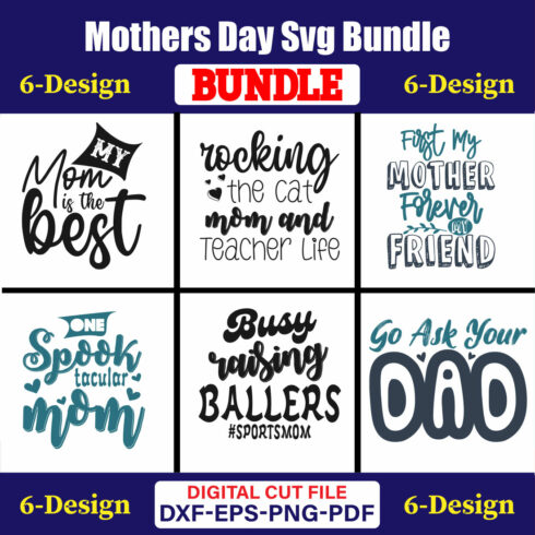 Mothers Day SVG Bundle, Mom life svg, Mama svg, Funny Mom Svg, Blessed mama svg, Mom of boys girls svg-Vol-81 cover image.