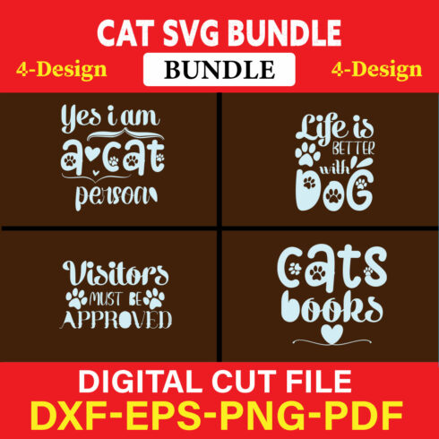 Cat T-shirt Design Bundle Vol-3 cover image.