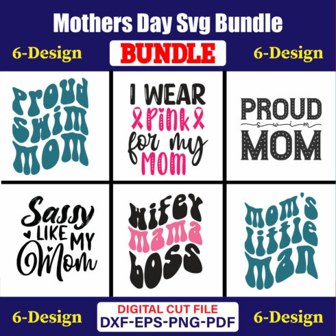 Mothers Day SVG Bundle, Mom life svg, Mama svg, Funny Mom Svg, Blessed mama svg, Mom of boys girls svg-Vol-63 cover image.