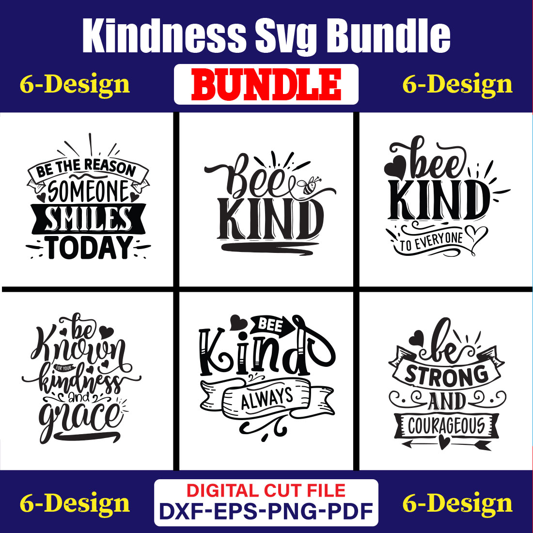 Kindness T-shirt Design Bundle Vol-5 cover image.